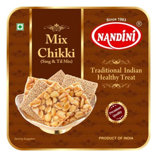 Picture of Nandini Traditional Indian Healthy Treat Mix Chikki 500gm